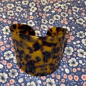 J.Crew tortoise wide cuff bracelet